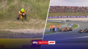 ‘¡Tengo humo!’ | Enorme momento para las carreras de títulos como Norris del GP holandés