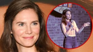 Amanda Knox bromea en el asesinato italiano en la nueva rutina