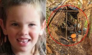 El niño de diez años del padre secuestrado fue cuando la policía encontró el lugar de su campamento cuando tomaron un rifle, ya que finalmente se publicaron nuevos detalles sobre la vida familiar en este momento.