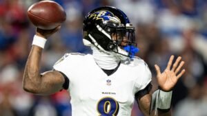 Lamar Jackson Ravens sacude al ventilador para vengar el tiempo de daño