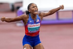 Melissa Jefferson-Aden se convirtió en la campeona mundial en 100 metros, la mujer estadounidense más rápida estaba viva