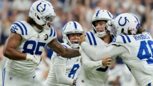 Brooncos ganó los Colts Spencer Shrader Nails FG después de la penalización