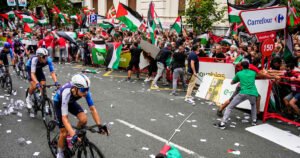 Los partidarios de Palestina se estrellaron en el ciclismo de España Grand Tour