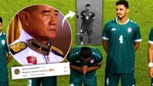 Solo sujeto a Dios! El jugador del equipo nacional iraquí, Amen Hussein, se encuentra frente al oficial del reino en Tailandia