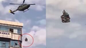 Segundos de los ministros de Nepal fueron retirados de un helicóptero en medio de una gran protesta