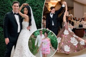 La estrella de Tiktok Beaca Bloom David llevaba cuatro vestidos de novia para casarse con David Poonal
