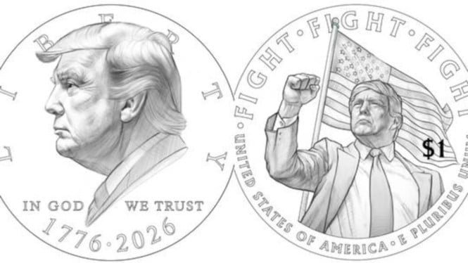 La cara de Donald Trump continúa en la moneda del dólar estadounidense, a pesar de que todavía está vivo