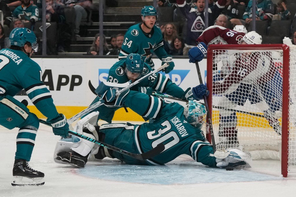 San Jose Sharks y Yaroslav Askarov vencieron a Colorado Avalanche en tiempo extra