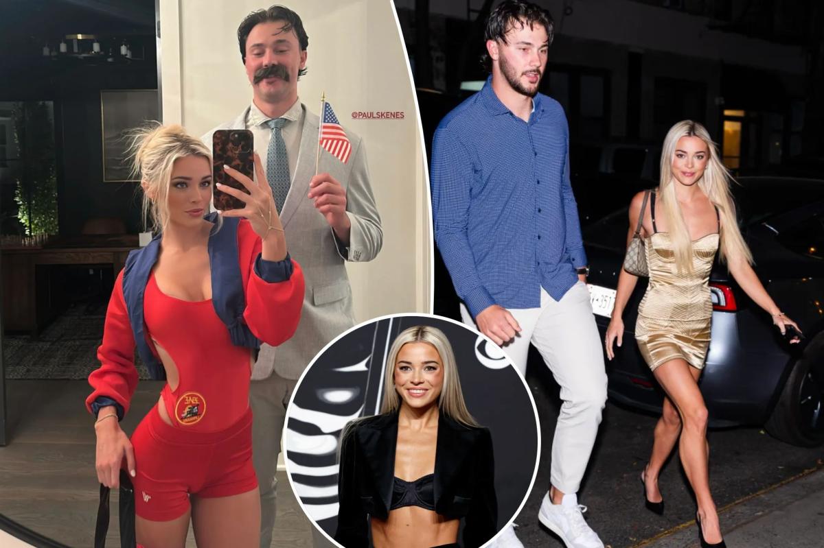 Livvy Dunne y Paul Skenes visten un disfraz de pareja con temática de Borat