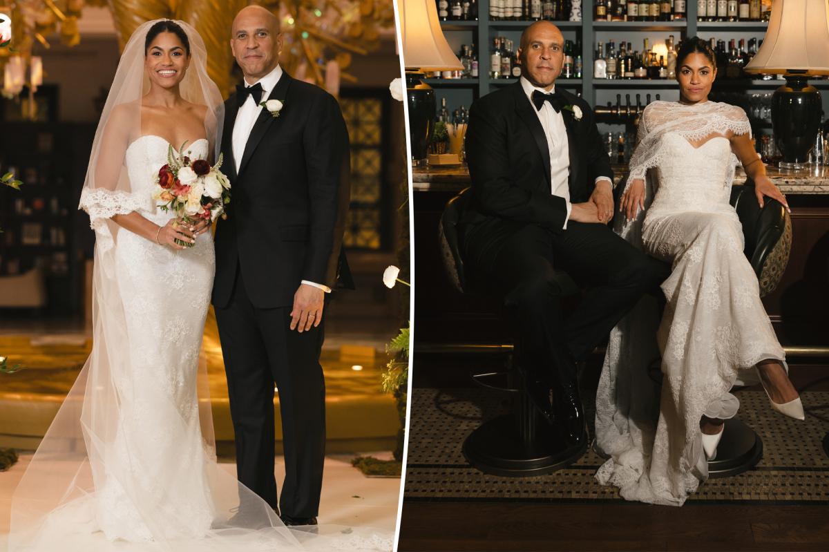 El senador de Nueva Jersey, Cory Booker, de 56 años, se casó con Alexis Lewis, de 38, después de un compromiso de 3 meses.