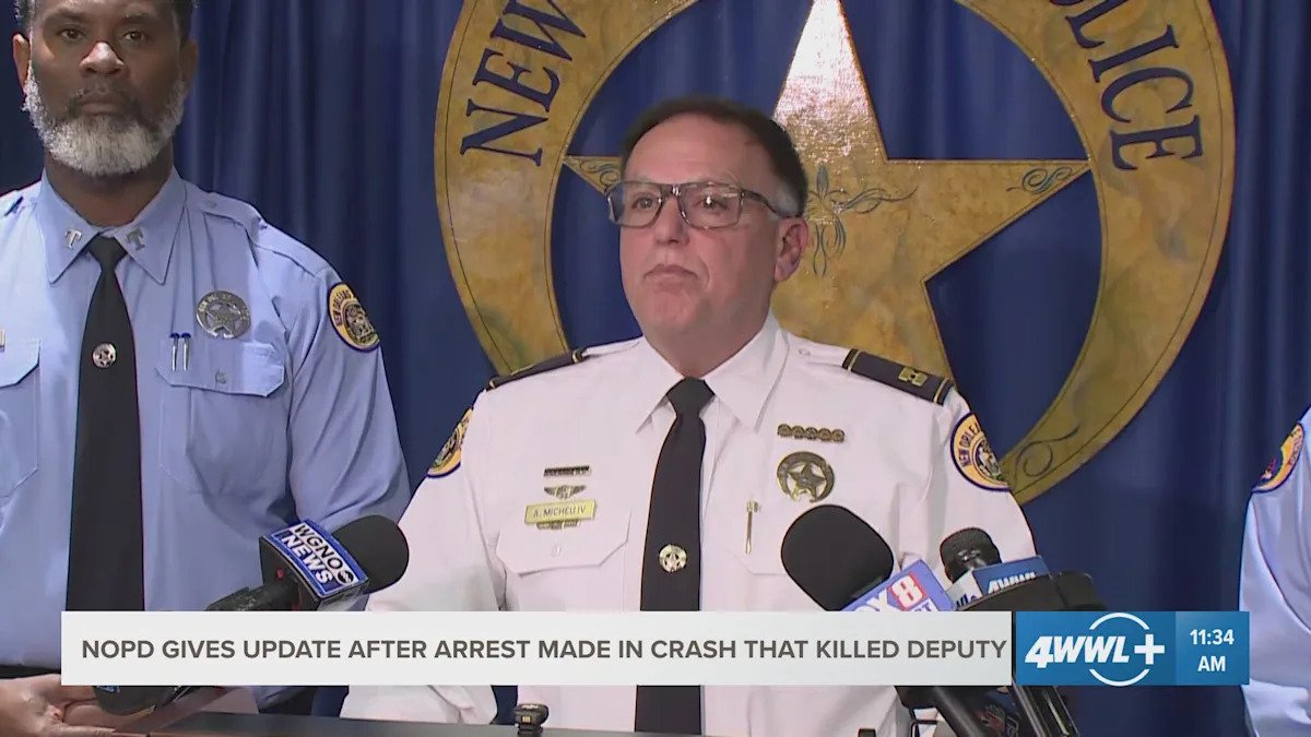 NOPD brinda información actualizada después del arresto realizado en el accidente que mató al diputado de la parroquia de Jefferson