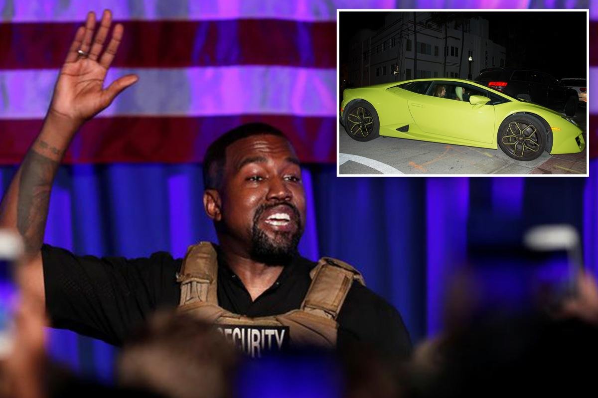 Kanye West lleva el Lamborghini de Kim Kardashian a un extraño recorrido nocturno hasta Home Depot