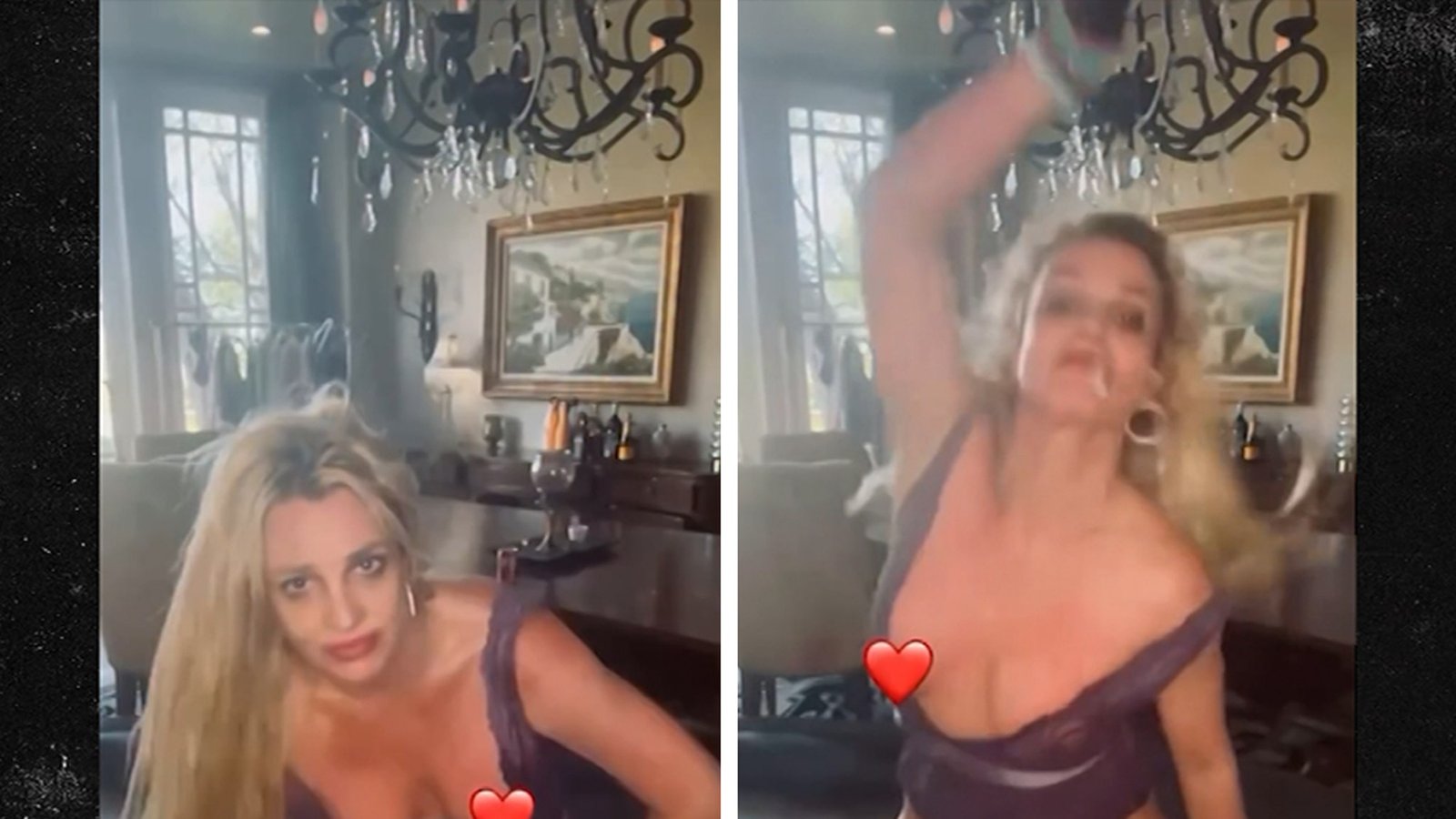 Britney Spears se ensucia en el comedor