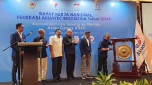 Se celebró oficialmente la reunión de trabajo nacional de la Federación Indonesia de Deportes Acuáticos de 2026 y se discutió el desarrollo nacional