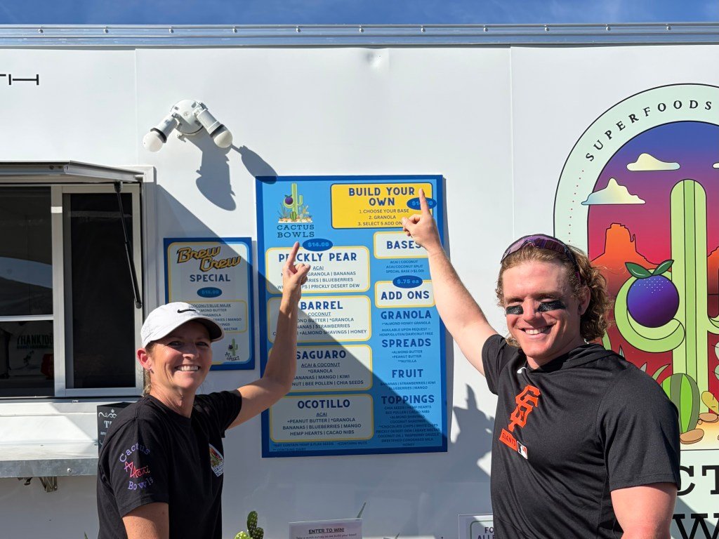 Harrison Bader de SF Giants abolla el béisbol y luego abolla el camión de comida