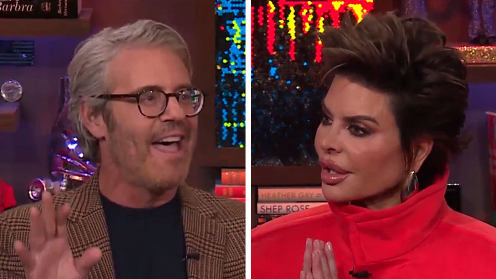 Andy Cohen parece hacer cambios con Lisa Rinna después de que ella quemó su libro
