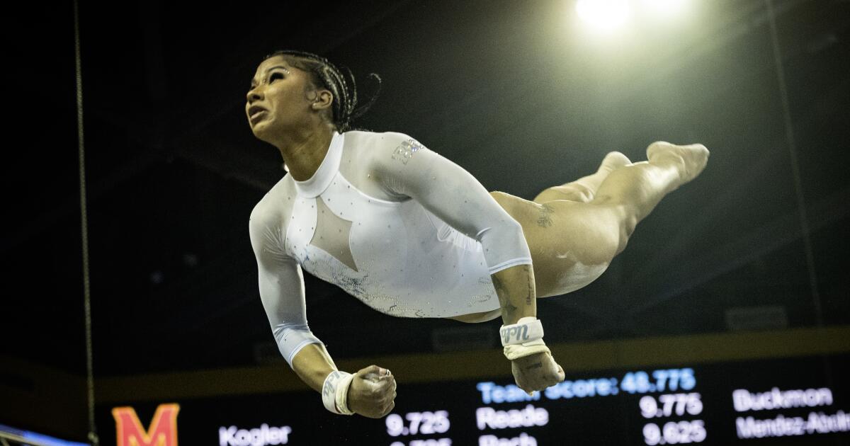 Jordan Chiles lleva a la gimnasia de UCLA a su segundo título consecutivo del Big Ten