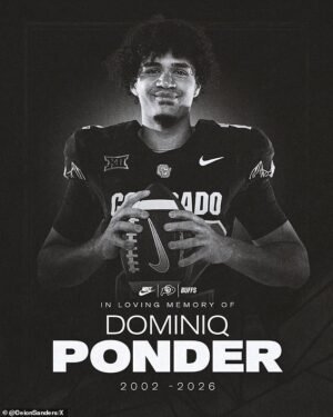 Tragedia El mariscal de campo de los Colorado Buffaloes, Dominique Ponder, muere a los 23 años con Deion Sanders liderando los tributos