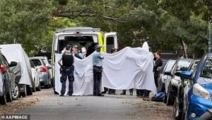 Potts Point: un código postal exclusivo de Sydney estalló después de que la policía matara a tiros a un hombre armado después de apuñalar a dos mujeres