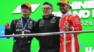 Gran Premio de China: Kimi Antonelli gana la primera carrera, Lewis Hamilton sube al podio