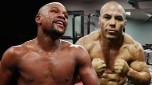 Exhibición del libro de peleas de Floyd Mayweather antes de la revancha con Manny Pacquiao