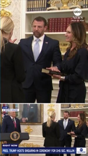 MIRAR: El presidente Trump toma juramento al secretario del DHS, Markwayne Mullin