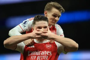 El gol de Gökeres ante el Tottenham le valió el premio al Gol del Mes