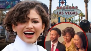 Zendaya oficia de oficiante en boda para promocionar nueva película