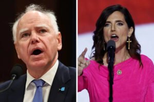 Tim Walz se vuelve viral por su simple respuesta de las 2:30 al momento “Gotcha” de Nancy Mace
