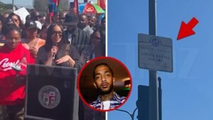El emotivo tributo de Lauren London a Nipsey Hussle mientras Los Ángeles le dedica Crossroads