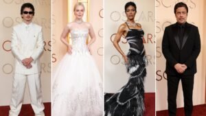 Looks elegantes de moda y belleza en la alfombra roja de los Oscar