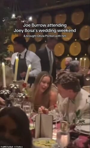 Joe Burrow se siente cómodo con la modelo SI Olivia Ponton después de que el romance vuelva a la normalidad en la boda de la estrella de la NFL