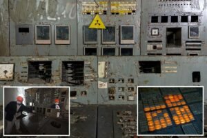Fotos espeluznantes de la planta abandonada de Chernobyl muestran las luces aún encendidas en el panel de control nuclear