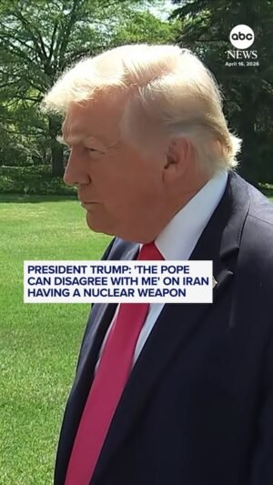 Vídeo del presidente Trump: ‘El Papa puede estar en desacuerdo conmigo’ sobre la obtención de un arma nuclear por parte de Irán