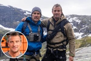 Bear Grylls dice que Matthew McConaughey “siempre tenía una sonrisa en su rostro” durante ‘Running Wild’, incluso cuando comía pelotas de reno
