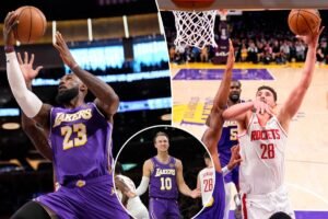 Los Lakers caen ante los Rockets 99-93 en el Juego 5 en Los Ángeles