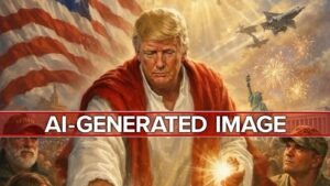 Trump elimina una imagen de su plataforma de redes sociales que lo representaba como una figura parecida a Jesús.