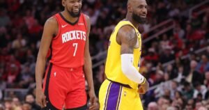 La estrella de los Rockets, Kevin Durant, se perderá el primer partido de la serie de los Lakers