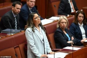 Una emocionada Jacinta Price se derrumba mientras regaña a las autoridades por el fracaso de Kumanjayi Little Baby