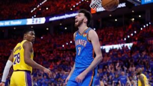 El Thunder arrasó a los Lakers en el Juego 1 de las semifinales del Oeste