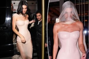 Kendall Jenner se deshace del vestido (pero se mantiene puesto el corsé) en la fiesta posterior de la Met Gala 2026