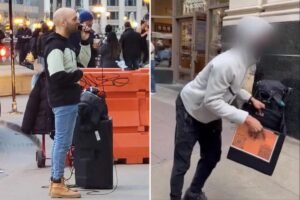 Un artista callejero de Chicago es asaltado a plena luz del día por un ladrón adolescente en un video viral