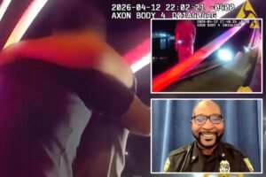 El oficial de policía de Florida Antonio Richardson ha estado hablando durante aproximadamente una hora sobre la seguridad desde el puente de Jacksonville.