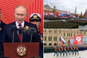 Putin asiste al desfile de la victoria de la Segunda Guerra Mundial mientras se preocupa por la guerra en Ucrania