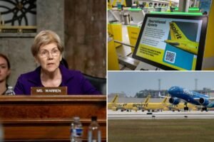 Elizabeth Warren critica a Spirit Airlines por bloquear la fusión que la salvó